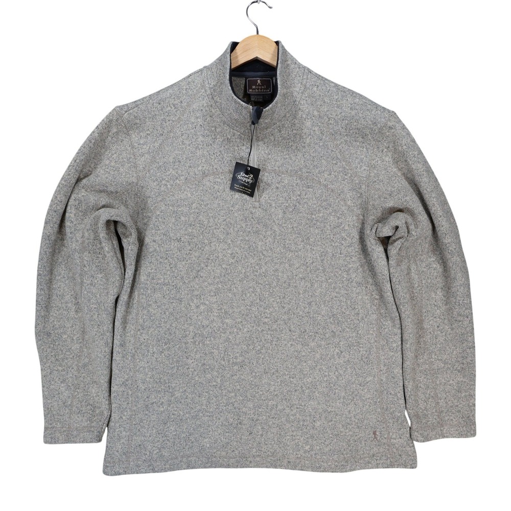 Royal Robbins‎ Quarter Zip Pullover Mens Large Gray Excellent Outdoor Sweater